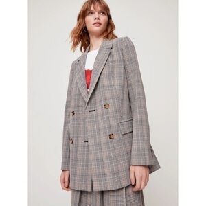 Little Moon | Caluna Oversized Plaid Blazer Size XS Aritzia